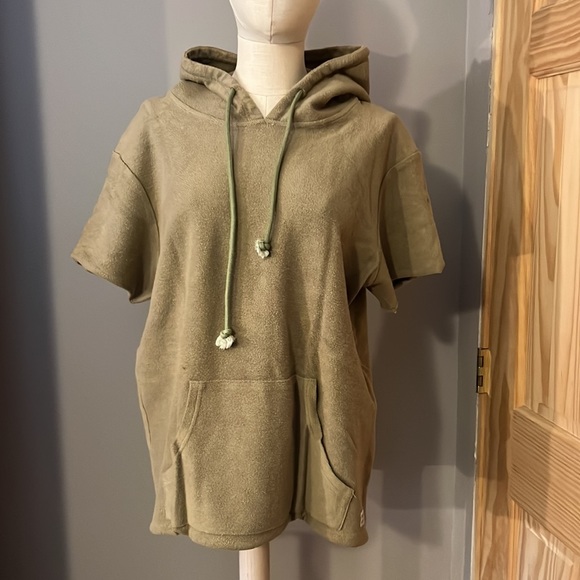 Reversed French Terry Pullover Raw-Cut sweatshirt Hoodie - Picture 2 of 8